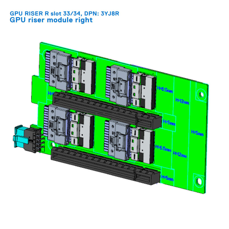 Dell Poweredge R750Xa GPU Riser Right | 12XPY