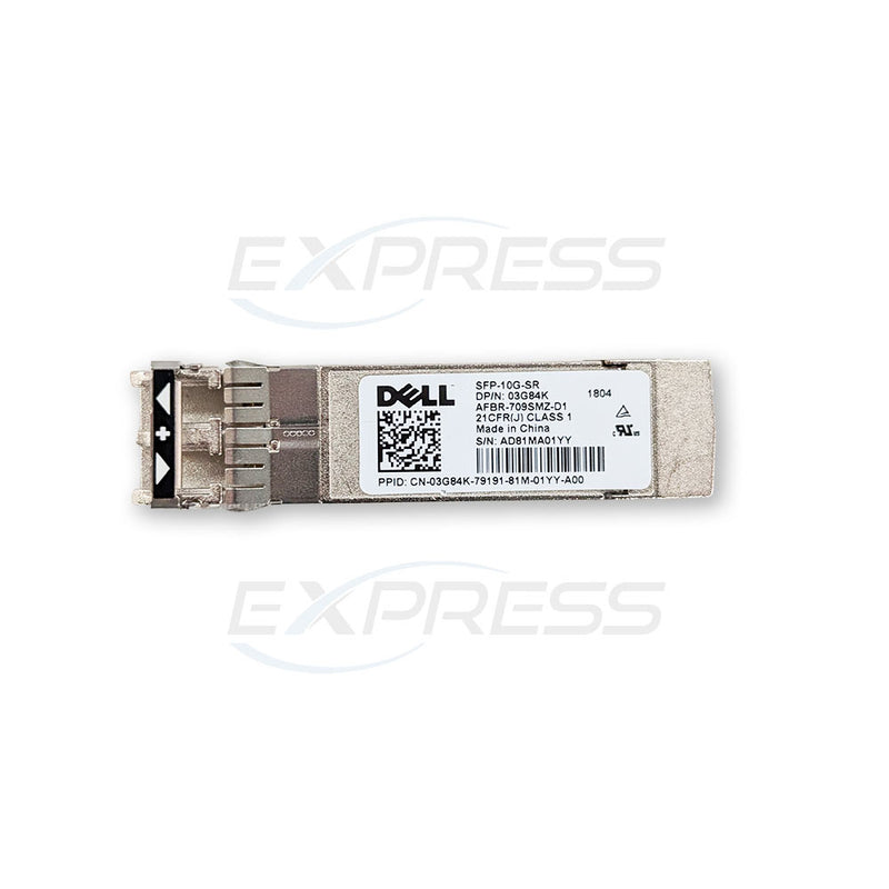 3G84K - Short Range 10Gbps SFP+ Dell Transceiver (SFP-10G-SR)