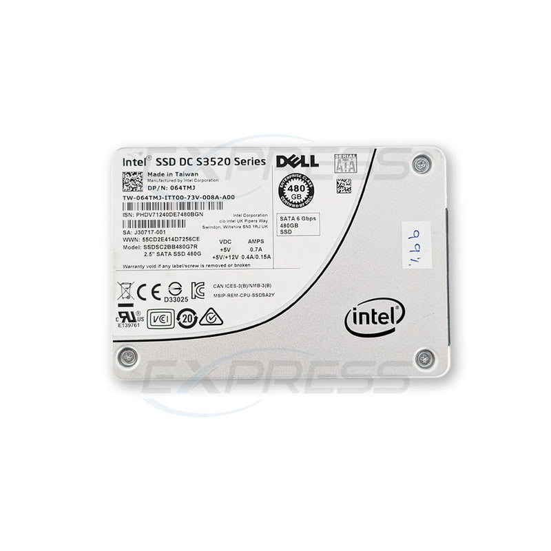 Dell 2.5" 480GB SATA 6Gbps MLC SSD | 64TMJ
