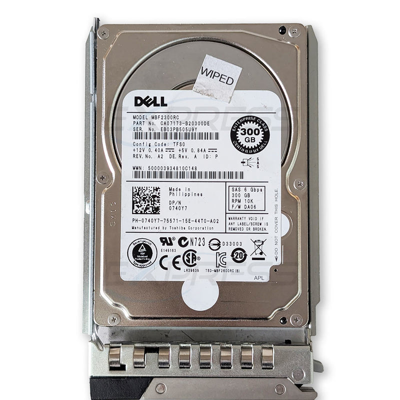 740Y7 - 2.5" 300GB 10K SAS 6Gbps HDD | Dell PowerEdge