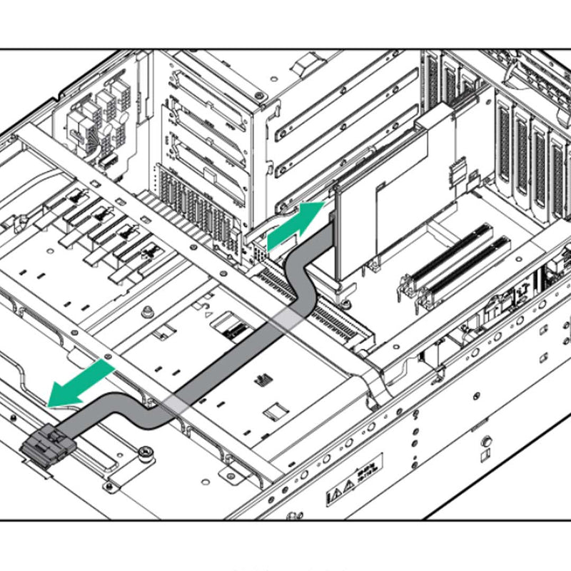HPE Dl580 PCI-e Stand-Up SAS Controller Upper Drive Backplane Cable | 748916-B21