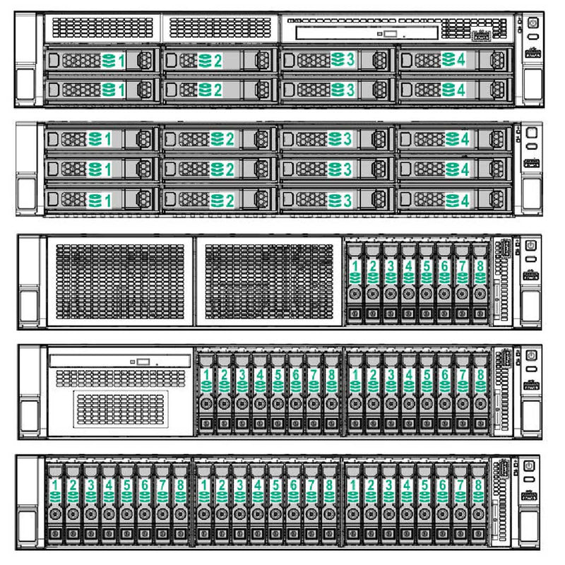 HPE ProLiant DL180 (G10) 4210R 2.4GHz 10 Core 1P 16GB-R S100i 8SFF 500W PS Server | P35519-B21