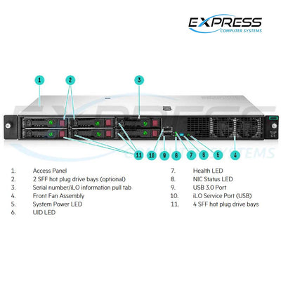 HPE ProLiant DL20 (G10) Entry Rack Server E-2224 1P 8GB 2LFF NHP | P17078-B21