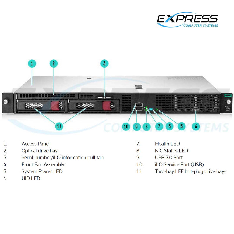 HPE ProLiant DL20 (G10) Performance Rack Server E-2244 1P 16GB | P17079-B21