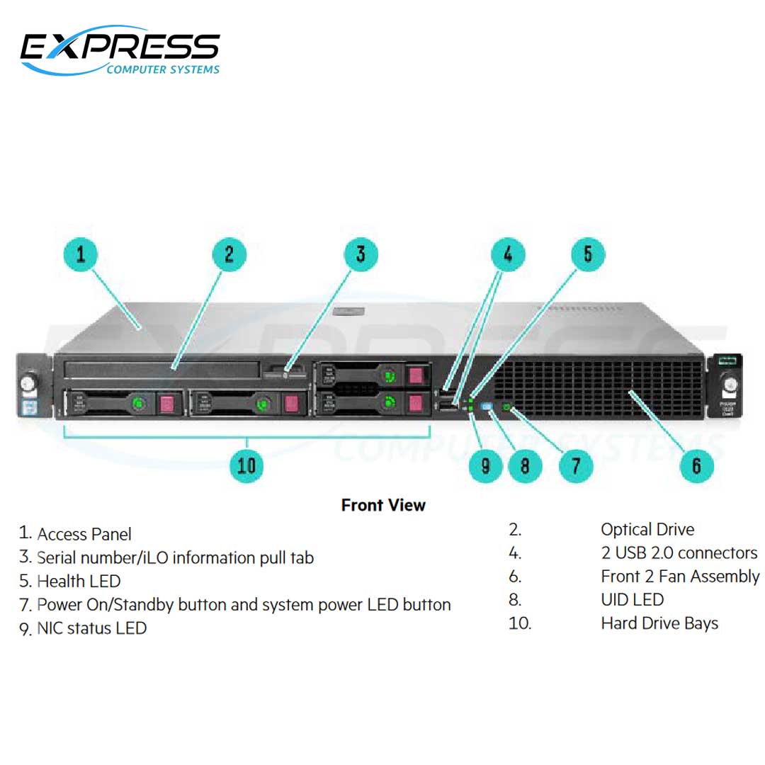 HPE ProLiant DL20 (G9) E3-1220V6 8Gbu B140i 2LFF 290W PS Base Server | 871429-B21