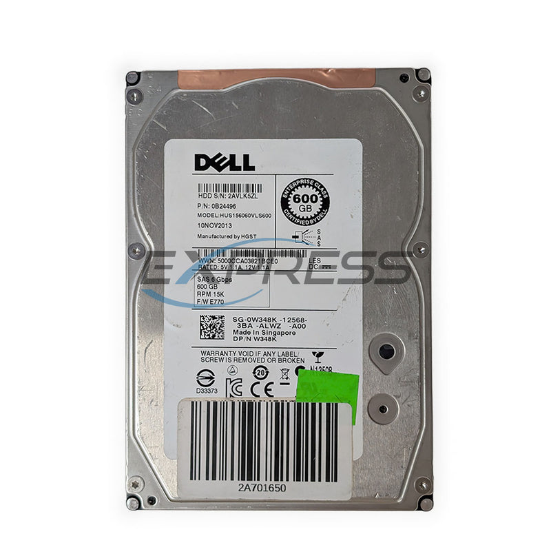 Dell 3.5" 600GB 15K SAS 6Gbps HDD | W348k