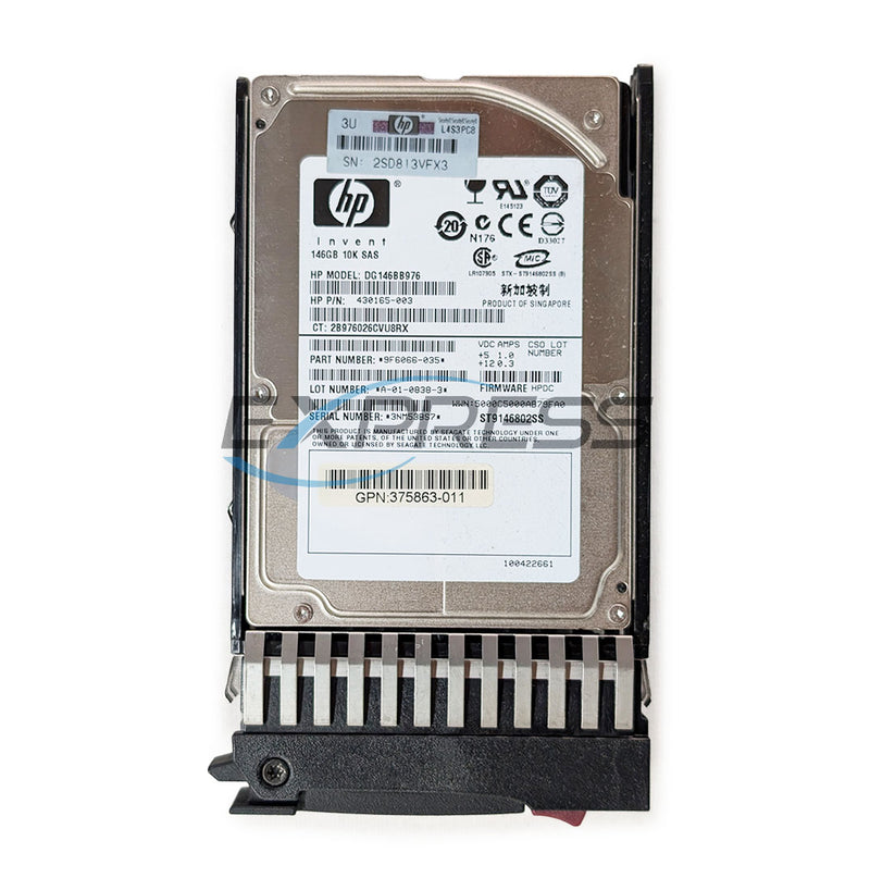 HPE 2.5" 146GB 10K SAS 3Gbps Sp HDD | 432320-001