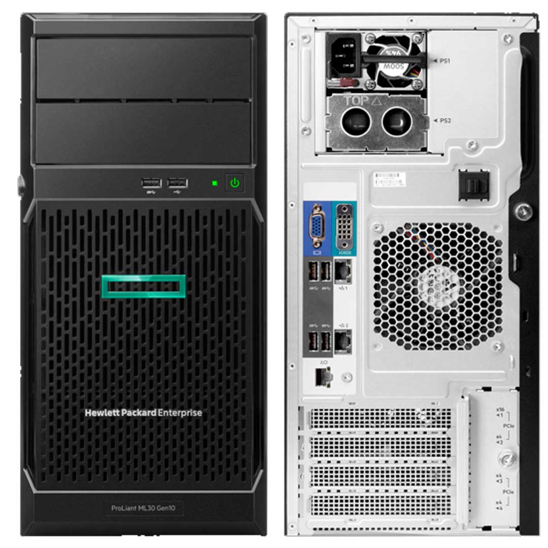 HPE ProLiant ML30 (G9) E3-1220V6 1P 8GB-U B140i 4LFF NHP SATA 350W PS Entry Server | P03704-B21