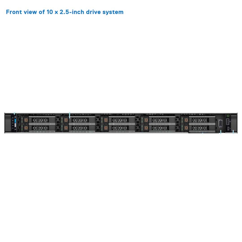 Dell PowerEdge R660 Rack Server Chassis (10x 2.5" NVMe)