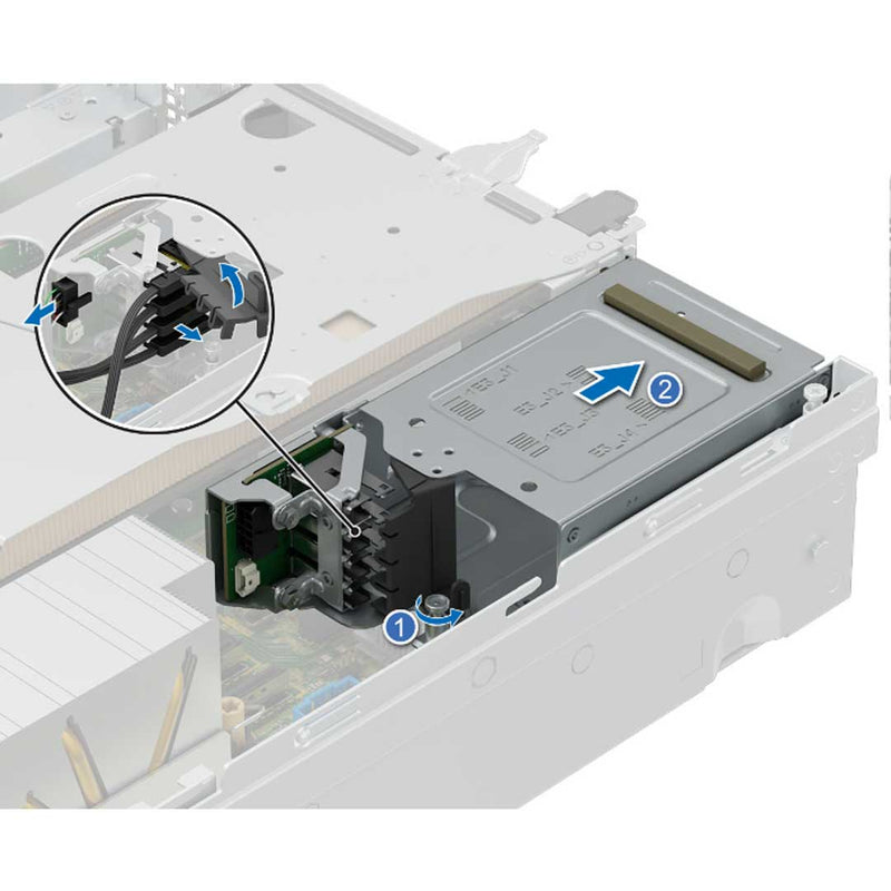 Dell PowerEdge R760XD2 4 EDSFF E3.S Rear Drive Cage