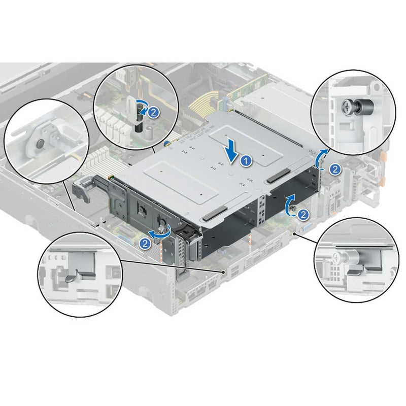 Dell PowerEdge R760XD2 4 LFF SAS, SATA, NVMe Rear Drive Cage