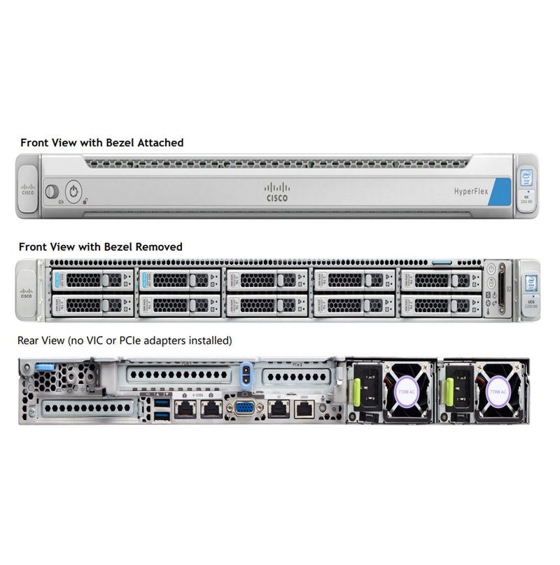 Cisco HyperFlex HX220c M5 Rack Server Chassis