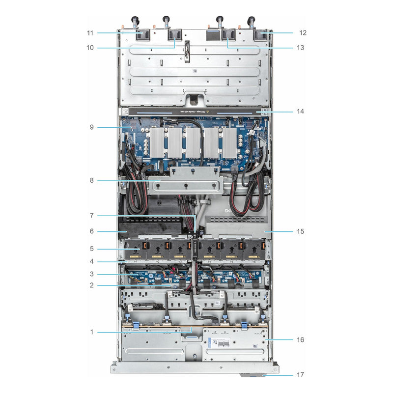 Dell PowerEdge XE9680L top view