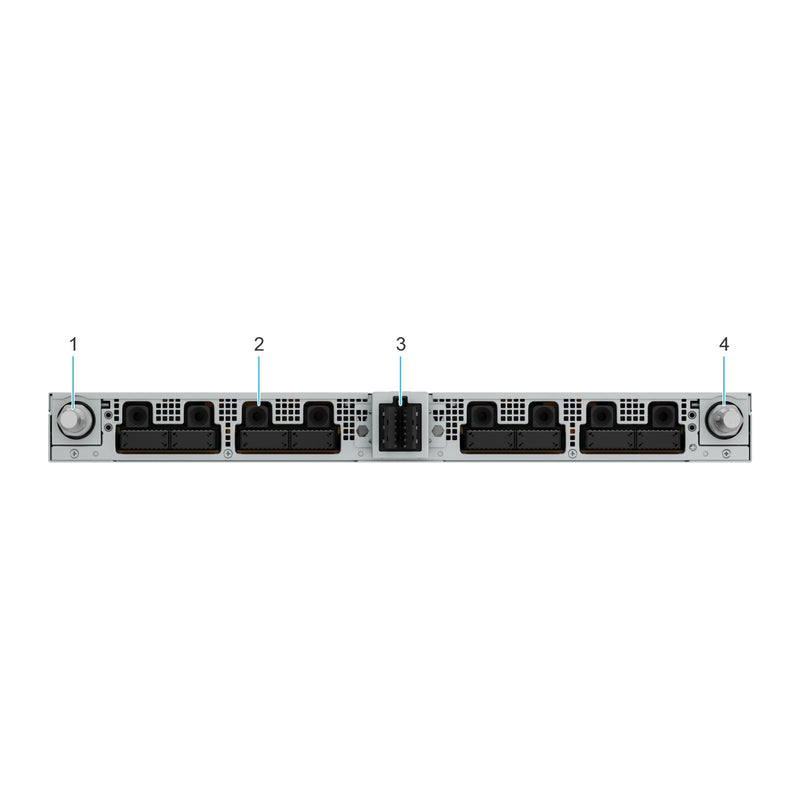 Dell PowerEdge XE9712 rear view, NVLink, busbar and quick disconnects