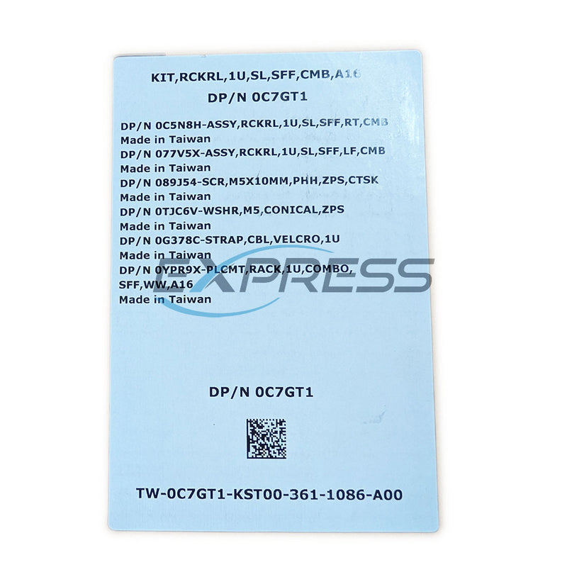 Dell A16 Drop-In/Stab-In Generic Tool-Less 4-Post Rail Kit | C7GT1