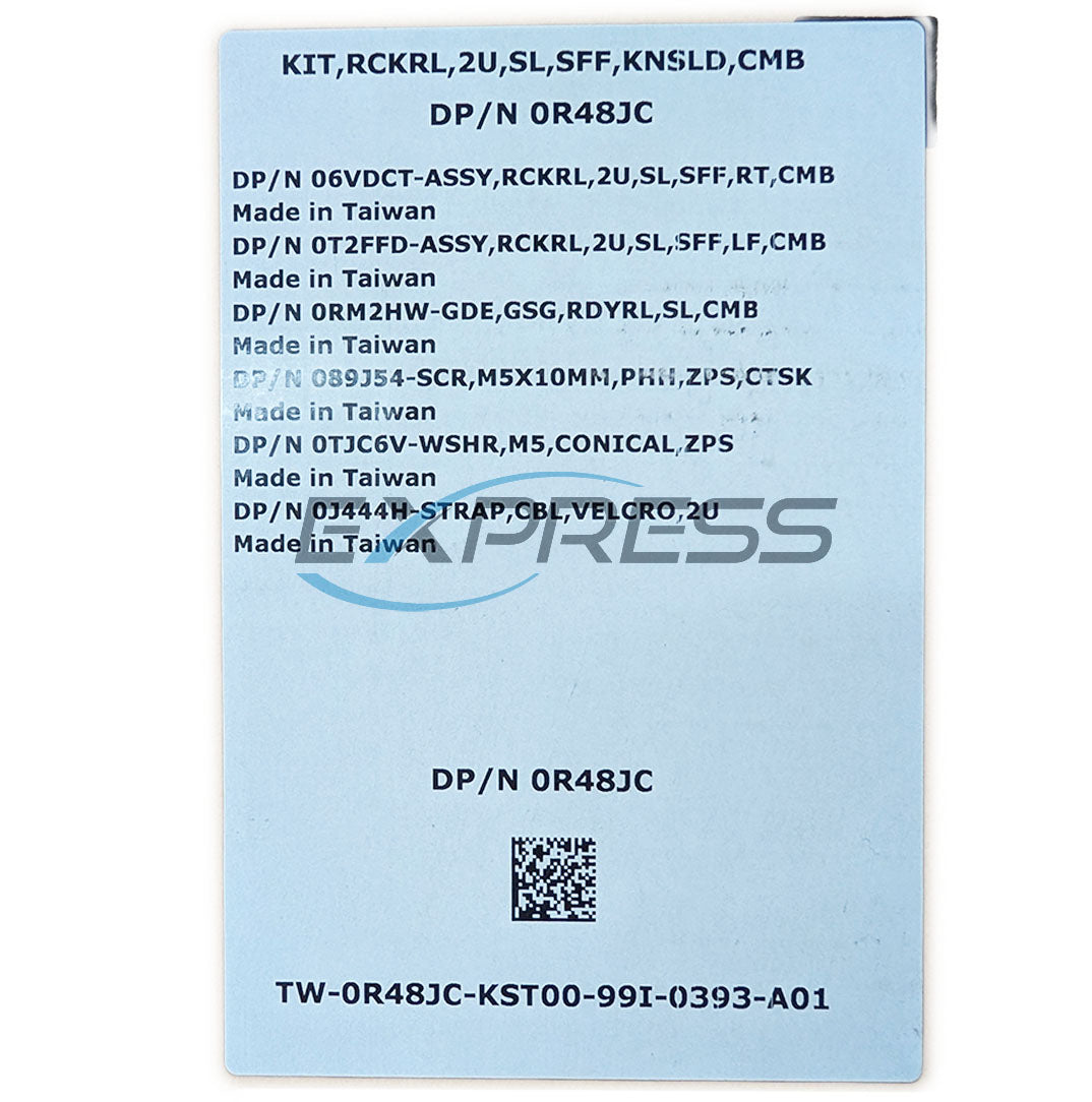 Dell B13 Drop-In/Stab-In Generic Tool-Less 4-Post Rail Kit | R48JC