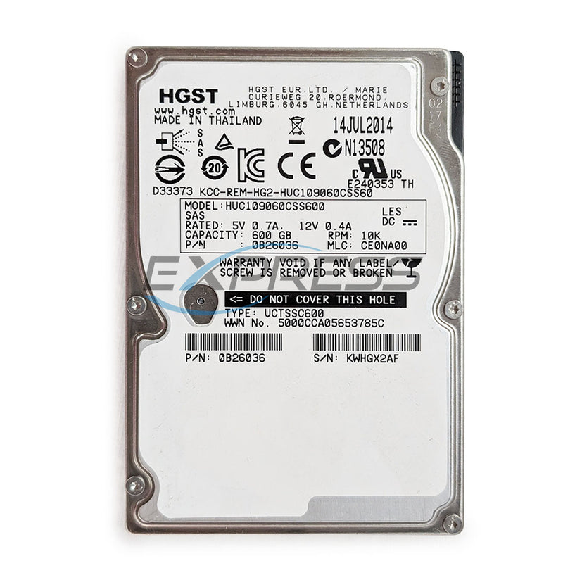 Hitachi 2.5" 600GB 10K SAS 6Gbps HDD | HUC109060CSS600