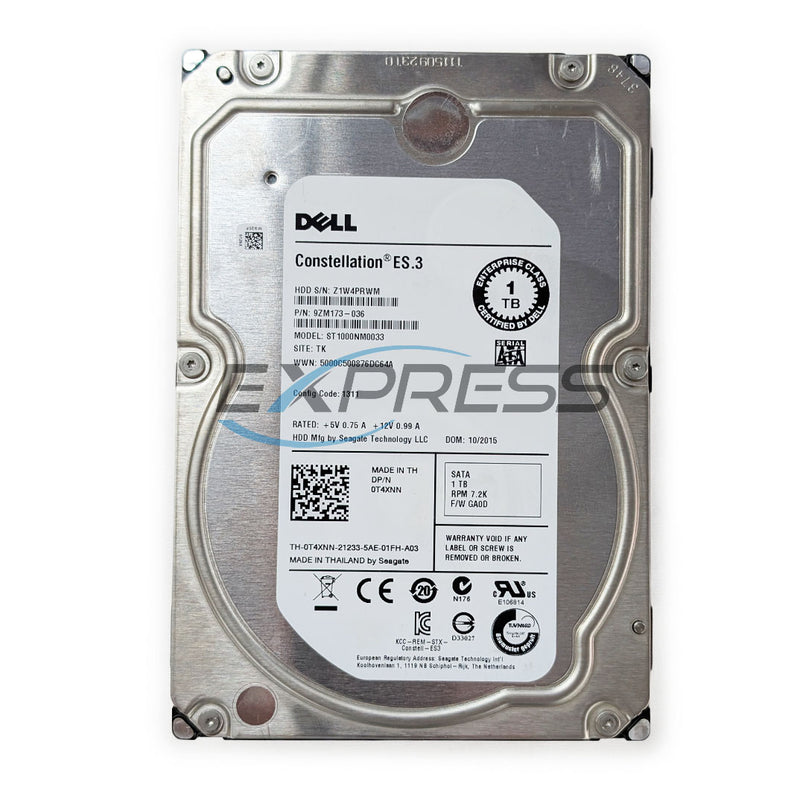 Dell 3.5" 1TB 7.2K SATA 6Gbps HDD | T4XNN