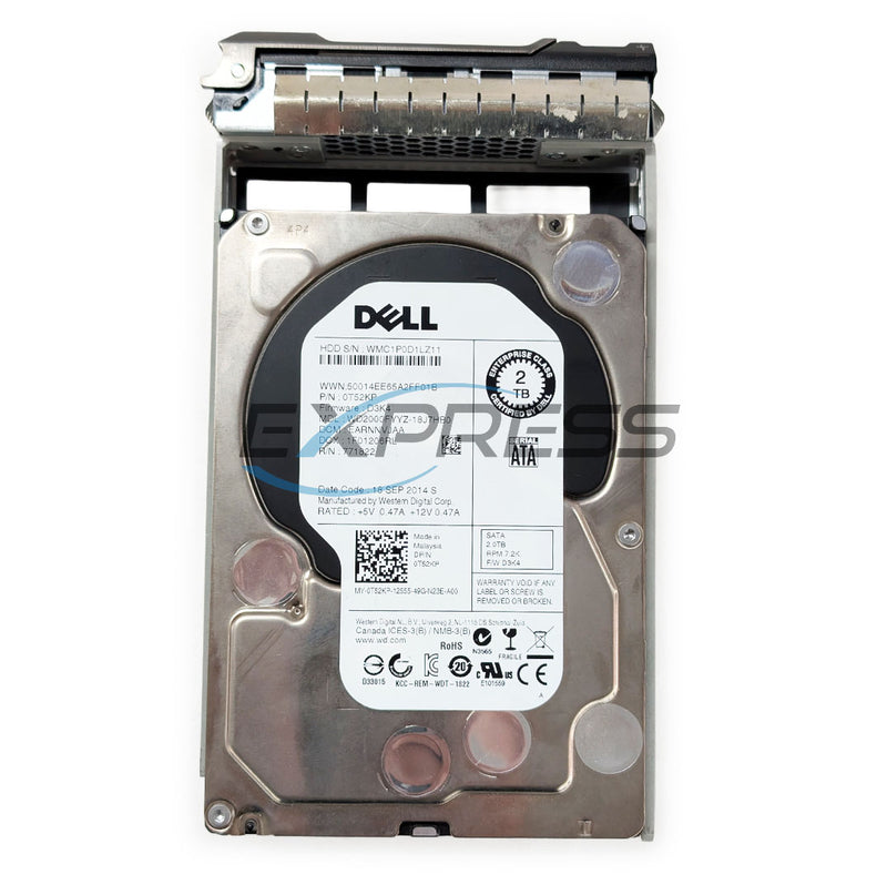 Dell 3.5" 2TB 7.2K SATA 6Gbps HDD | T52KP