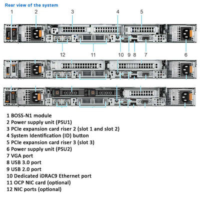 Dell PowerEdge R660 Rack Server Chassis (8x 2.5")