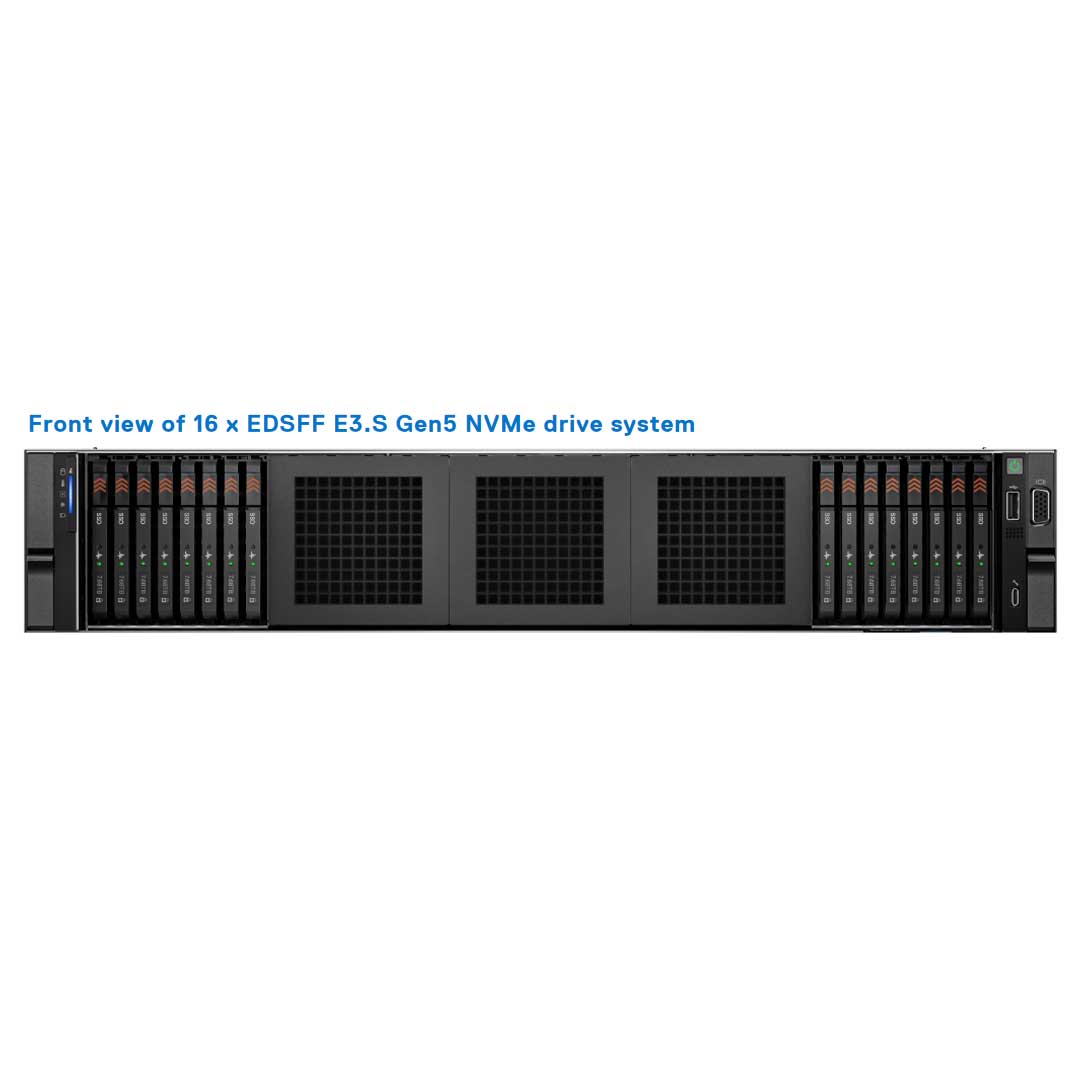 Dell PowerEdge R760 Rack Server Chassis (16x 2.5" EDSFF E3.S)