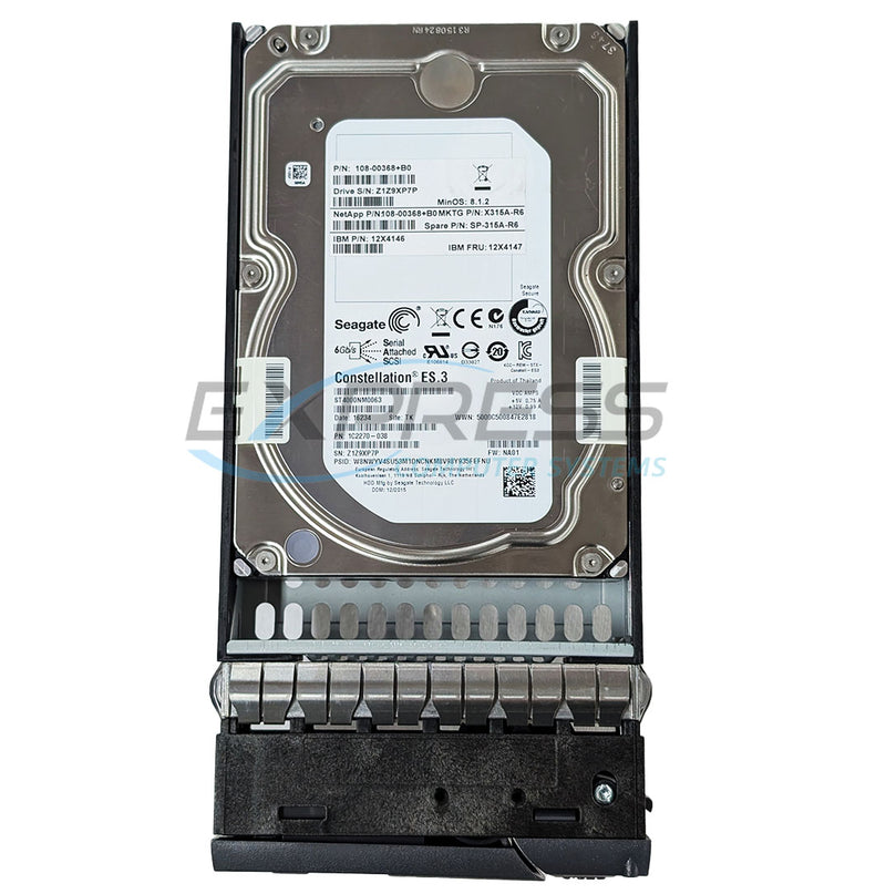 Netapp 3.5" 4TB 7.2K NL-SAS 6Gbps Nse, FIPS HDD (108-00368) | X315A-R6