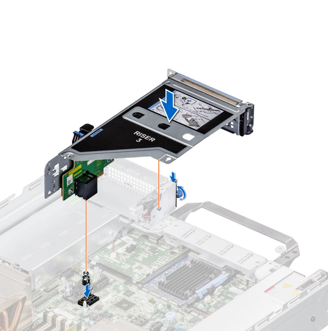 Dell Poweredge R7525 R3C 2x16 FH Hl Riser Assembly | HTX77