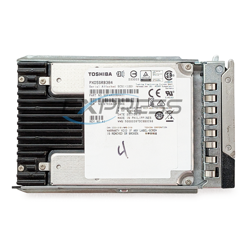 Toshiba 2.5" 3.84TB SAS 12Gbps SSD | PX05SRB384