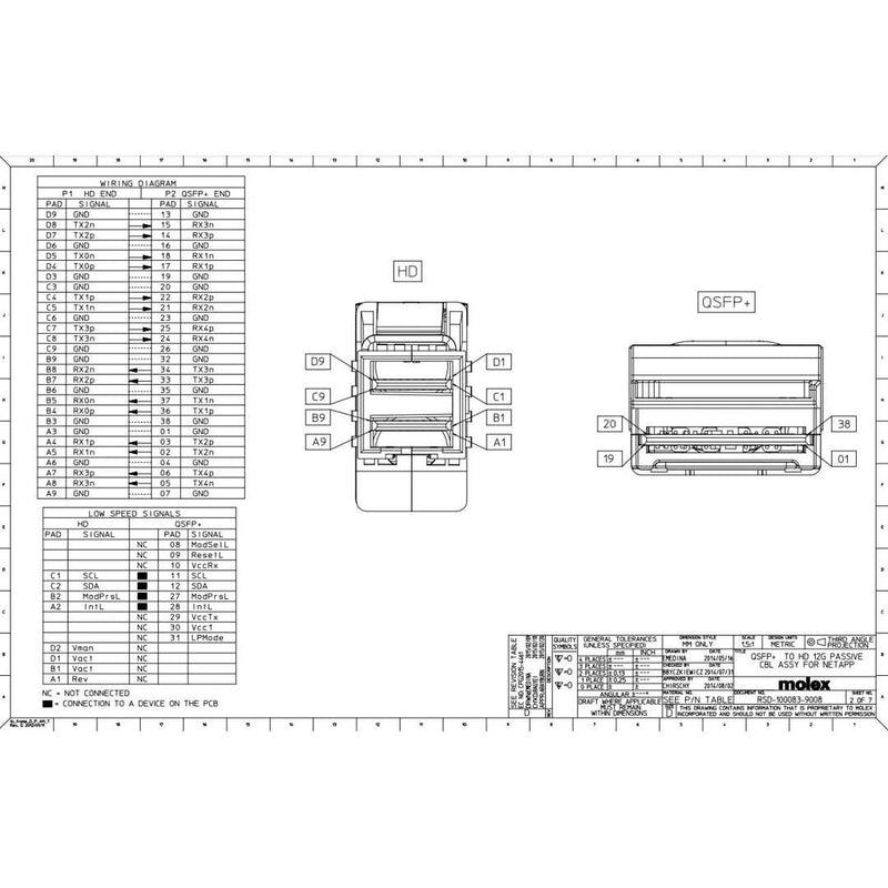 NetApp X66020A-R6 - 1m Data Cable with Plug MiniSAS HD/QSFP | Storage, MiniSAS HD/QSFP, 12Gb,