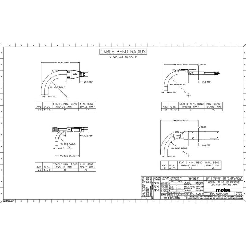 NetApp X66020A-R6 - 1m Data Cable with Plug MiniSAS HD/QSFP | Storage, MiniSAS HD/QSFP, 12Gb,