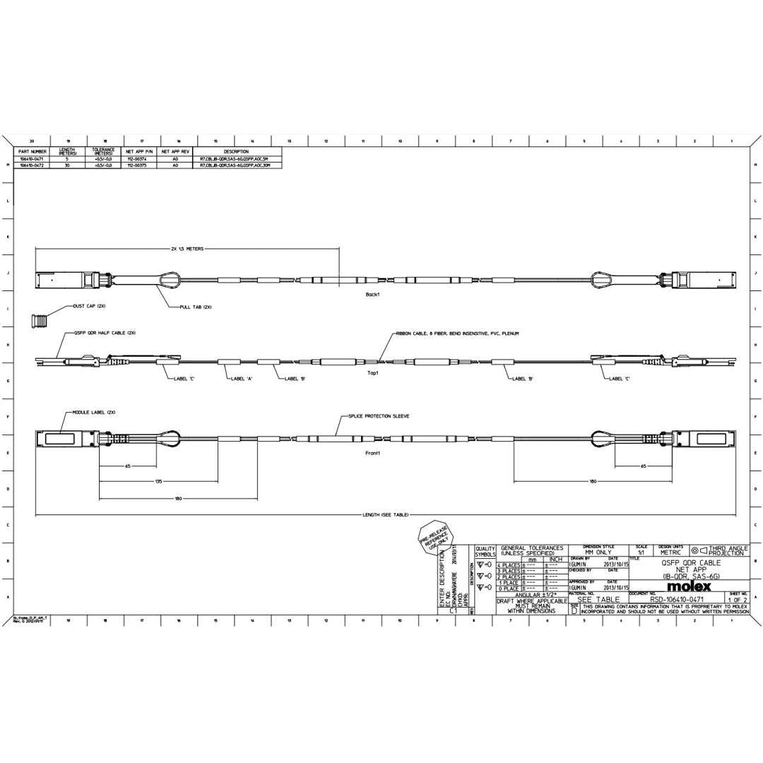 NetApp X66230A-R6 - 30m Data Cable with Plug QSFP+/QSFP+ | HA, IB, OPT, Active,