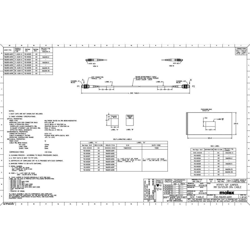 NetApp X66200-15 - 15m Data Cable with Plug MPO/MPO | Opt, OM4, MPO/MPO, Type B,