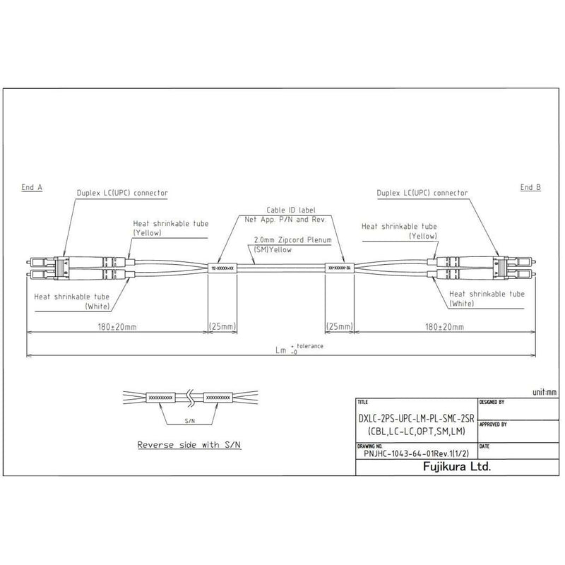 NetApp X66260-30 - 30m Data Cable with Plug LC/LC | OS2, LC/LC,