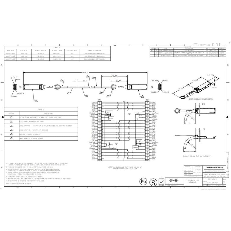 NetApp X66211A-05 - 0.5m Data Cable with Plug QSFP28/QSFP28 | QSFP28-QSFP28, Cu,