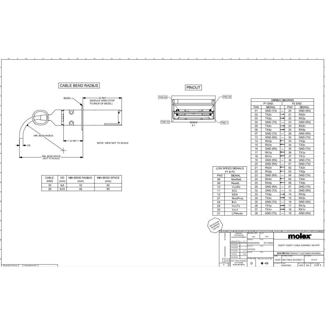 NetApp X66211B-1-C - 1m Data Cable with Plug QSFP28/QSFP28 | QSFP28-QSFP28, Cu,