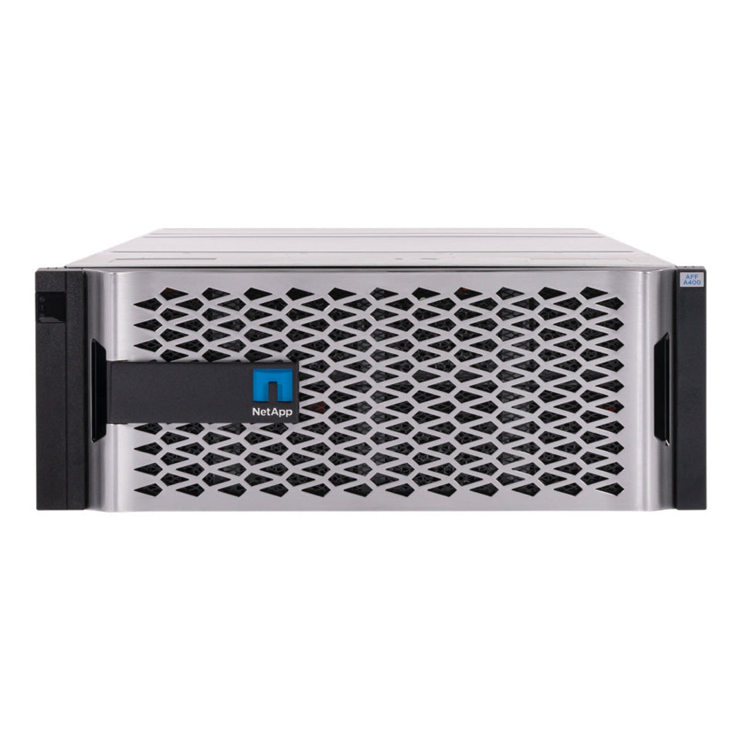 NetApp All Flash FAS (AFF) A400A Single Chassis HA Pair, Ethernet Bundle Filer Head (AFF-A400A-003)