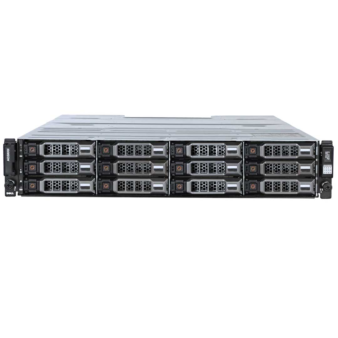 Dell PowerVault MD3800i 12x3.5" 10GBASE-T iSCSI CTO Storage Array