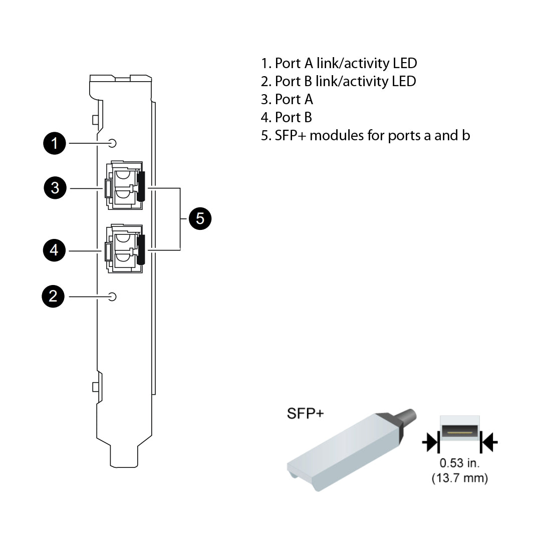 NetApp Adapter X1107A-R6 (ONTAP) 10Gb PCIe bus with plug SFP+ (2p 10GbE NIC Op)