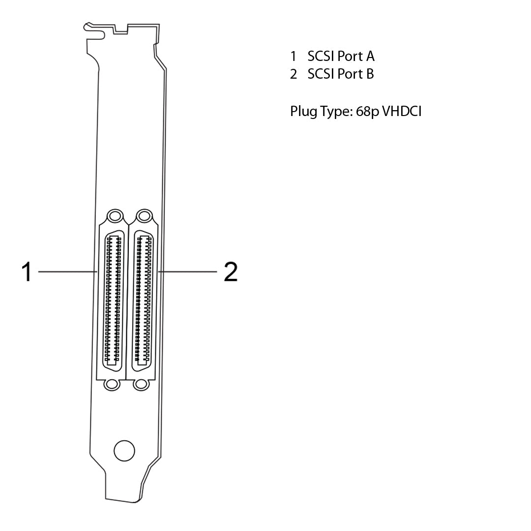 NetApp Adapter X2028A-R6 (ONTAP) PCIe bus with plug 68p VHDCI (2p 320MB SCSI Cu)
