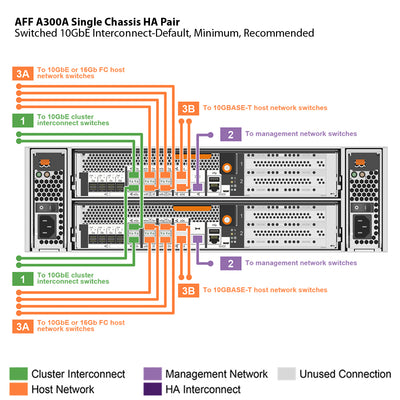 NetApp AFF A300 Single Chassis HA Pair Filer Head (AFF-A300A)