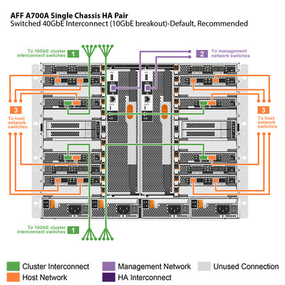 NetApp AFF A700 Single Chassis HA Pair Filer Head (AFF-A700A)