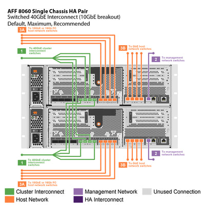NetApp AFF8060 Single Chassis HA Pair Filer Head (AFF-8060A)