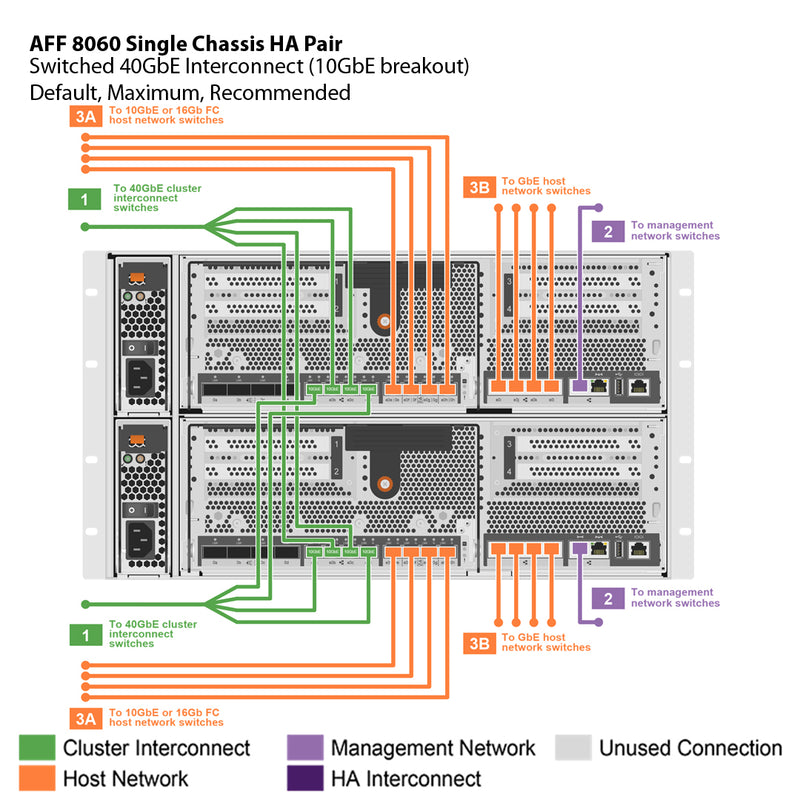 NetApp AFF8060 Single Chassis HA Pair Filer Head (AFF-8060A)