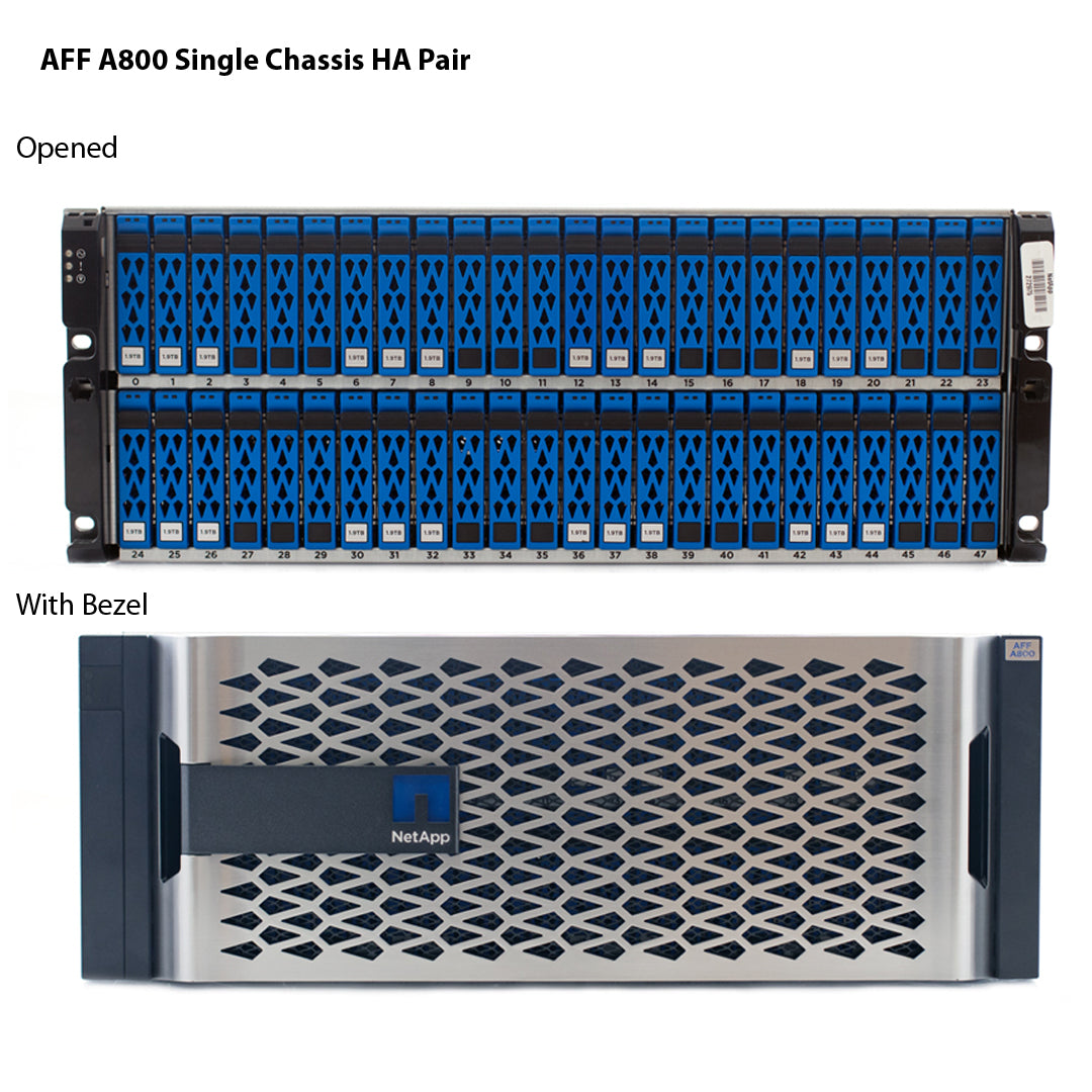 NetApp AFF A800 Single Chassis HA Pair Filer Head (AFF-A800A)
