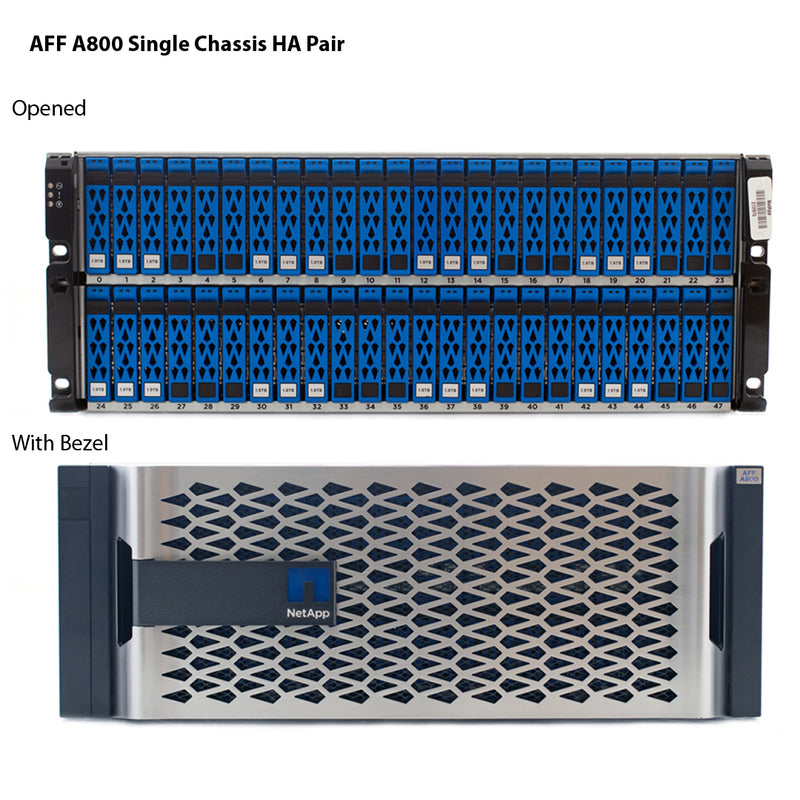 NetApp AFF A800 Single Chassis HA Pair Filer Head (AFF-A800A)