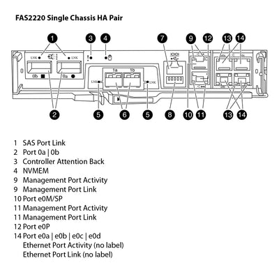 NetApp FAS2220 Single Chassis HA Pair Expansion Storage Array Filer Head (FAS2220A)