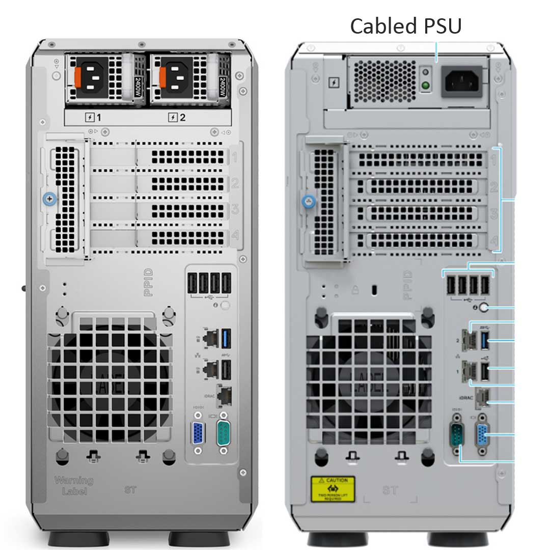 Dell PowerEdge T350 Chassis Tower Server (8x3.5")