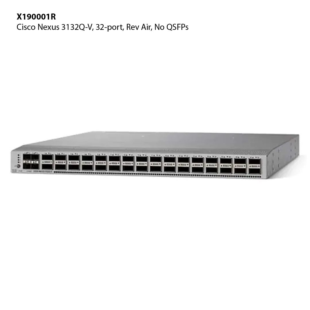 NetApp Switch X190001R - 40Gbps, Cisco Nexus 3132Q-V, 32-port, Rev Air, No QSFPs