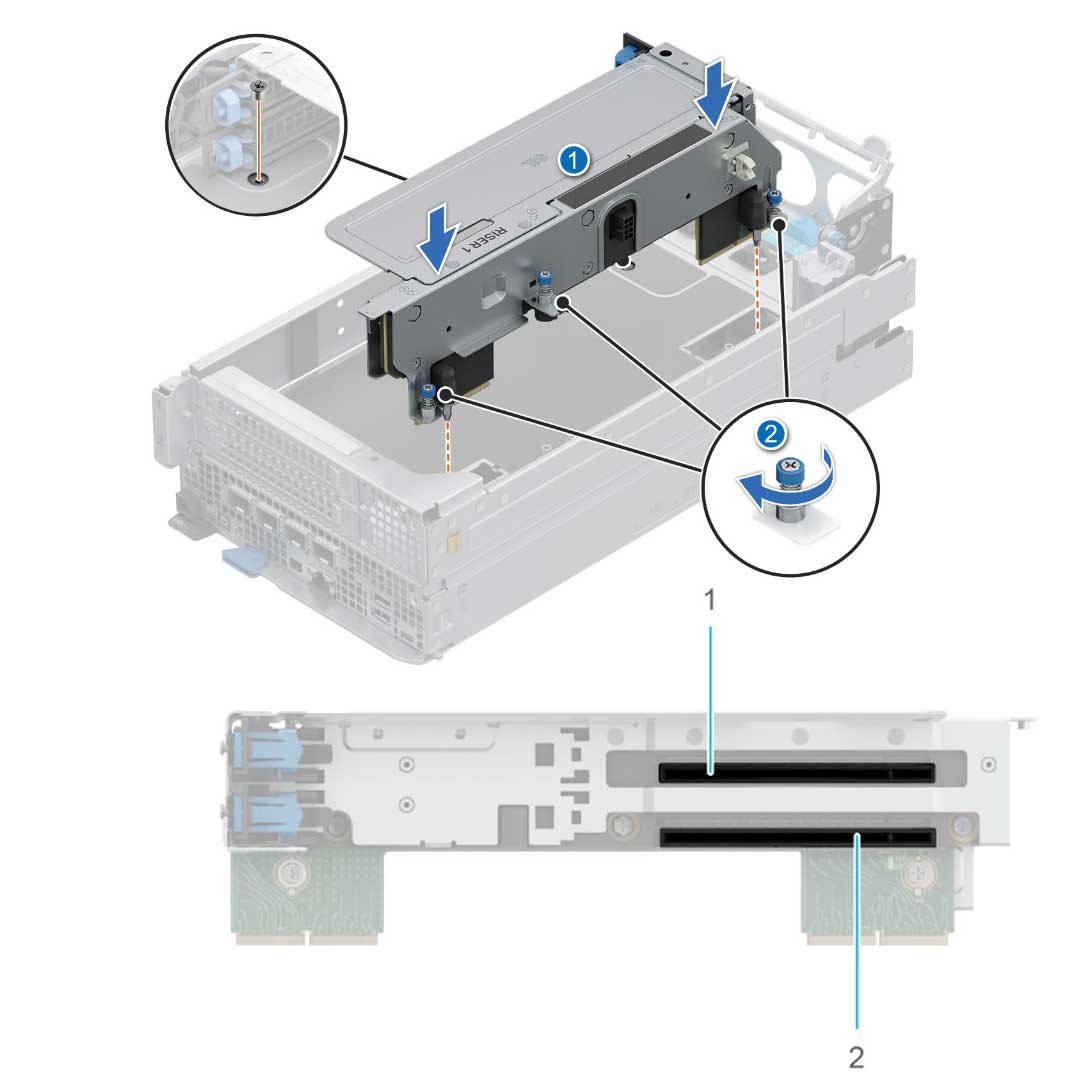 Dell PowerEdge XR4520c Riser Config 1 (R1C)