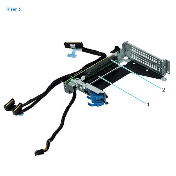Dell PowerEdge XR5610 Riser Configuration 1 (R1 "lO1A" + R3)